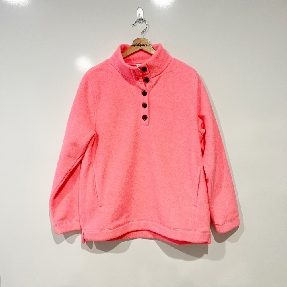 J. Crew Sherpa Fleece Button-Front Tunic Pullover… - image 3